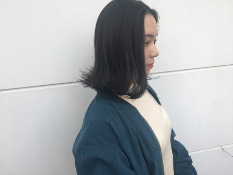 切りぱっなしロブからショートヘア BEFORE