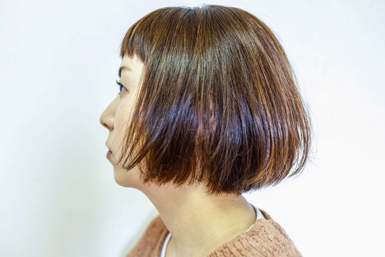 変身！　ギリギリボブと極細クリーミーハイライト AFTER