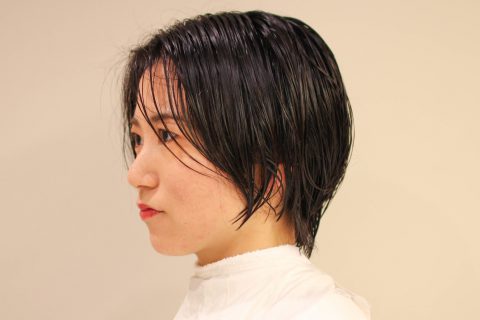 かきあげバングショートヘア BEFORE