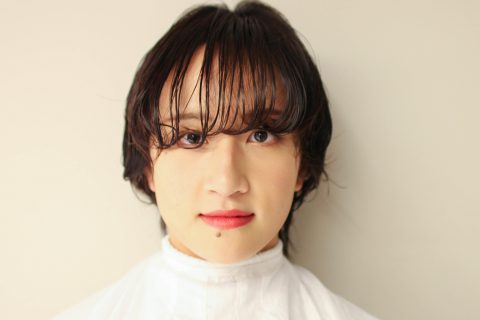 黒髪ジェンダーレスショート BEFORE